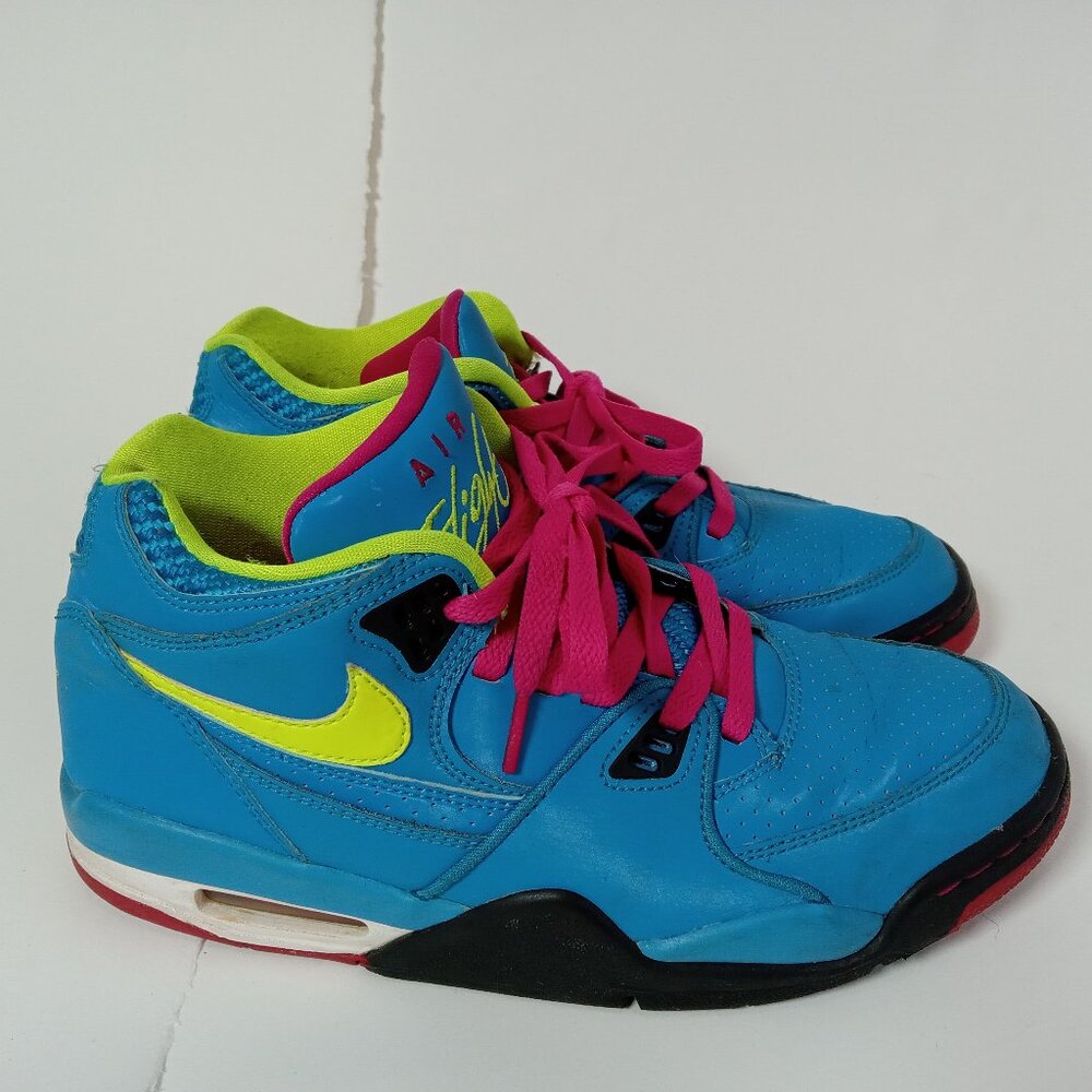 Nike Air Flight 89 London 2012 Dynamic Blue VOLT FRBRRY Size 7.5 306252-400
